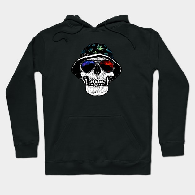 Rasta Space Skull Hoodie by kragenjehvitz